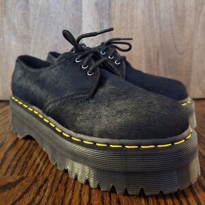 Dr Martens 1461 Hair-on Platform Shoes